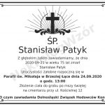 Zmarł Stanisław Patyk