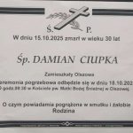 Zmarł Śp. Damian Ciupka